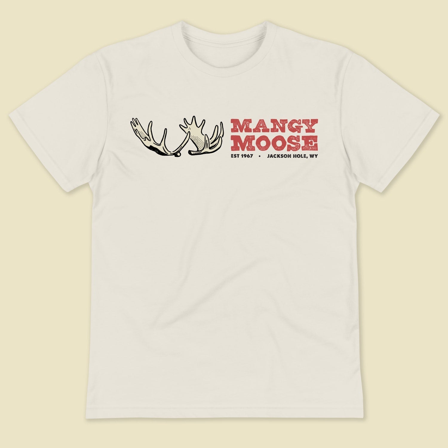 Antler Stacked Logo T - Mangy Moose