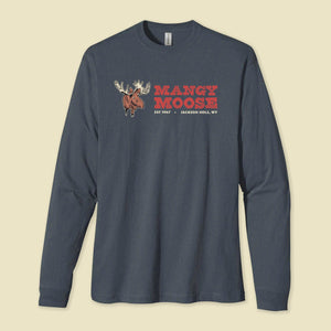 Mangy Moose Manny Stacked Logo Long Sleeve T - The Mangy Moose