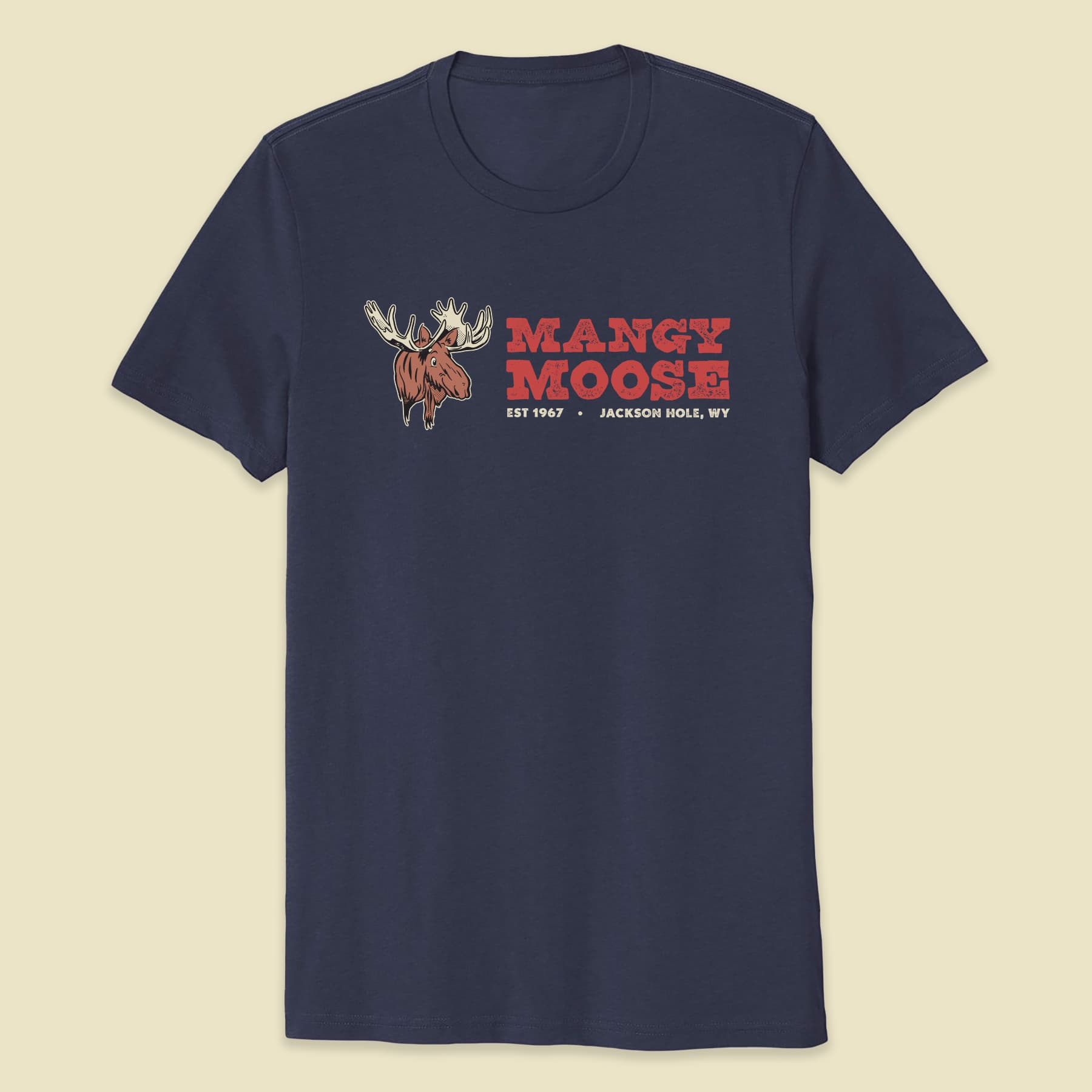 Mangy Moose Manny Stacked Logo T - The Mangy Moose