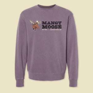 Mangy Moose Manny Stacked Pigment Dyed Crew - The Mangy Moose